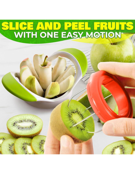 Juego de 10 Cortadores de Frutas NADOBA - Acero Inoxidable