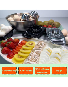 Cortador de Huevos Duros PALAKATE Aluminio Negro 16,26 cm 2