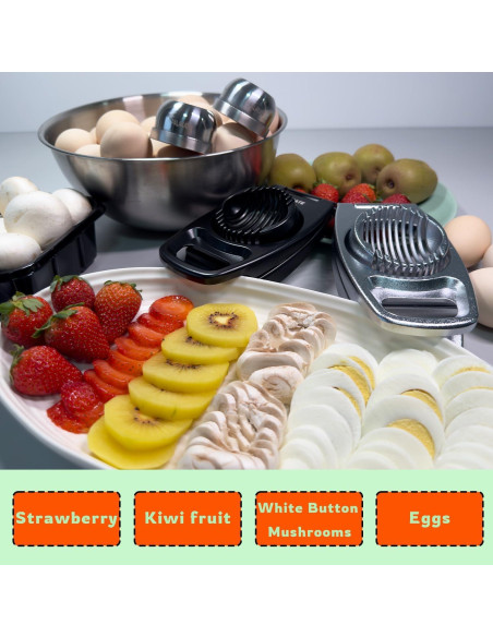 Cortador de Huevos Duros PALAKATE Aluminio Negro 16,26 cm