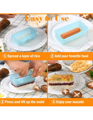 Kit Cortador de Huevos y Molde Musubi Dupiulk - Blanco