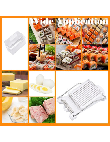 Kit Cortador de Huevos y Molde Musubi Dupiulk - Blanco