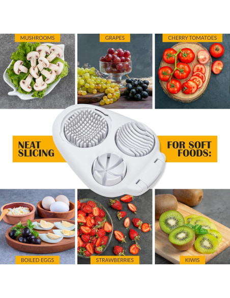 Cortador de Huevos CraftyCrocodile - Acero Inoxidable, 3 Modos