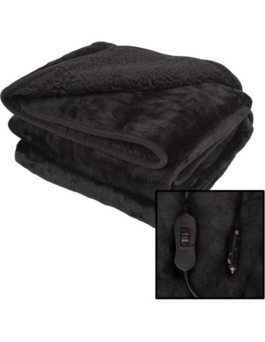 Manta Calentada Stalwart 12V para Auto 149x109 cm Negra