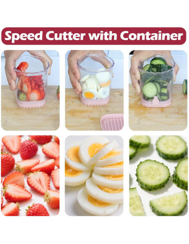 Copa Cortadora de Frutas JAYVAR, Cortador de Huevos y Verduras