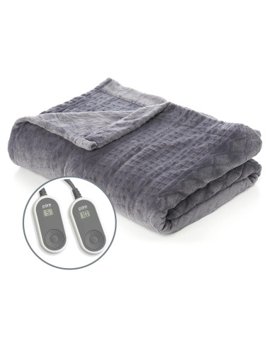 Manta Calentada Deluxe Pure Enrichment King Terciopelo