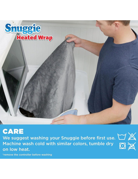 Manta Calentada Snuggie 50x60 Gris Sherpa Lavable