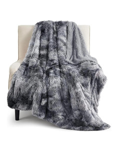 Manta de Piel Sintética Bedsure Individual 1,96 kg Gris