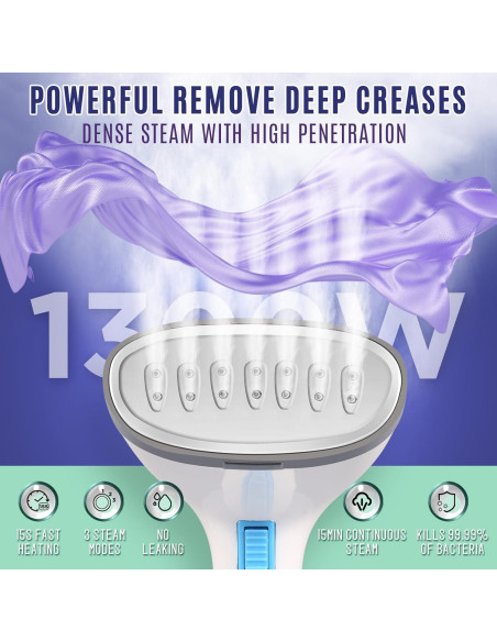 Vaporizador de Ropa Fandiishop 1300W 300ml 15s Calentamiento