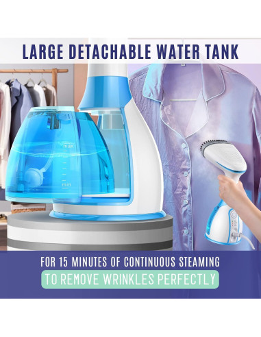 Vaporizador de Ropa Fandiishop 1300W 300ml 15s Calentamiento