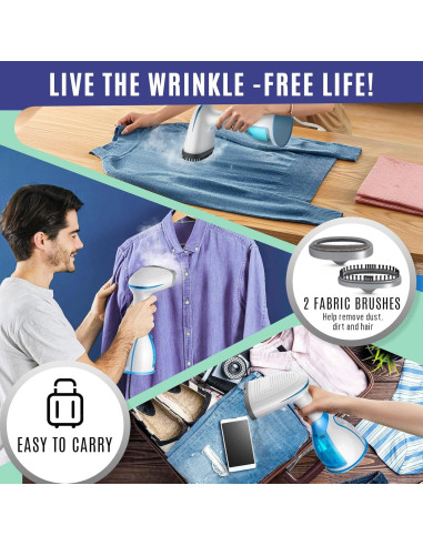 Vaporizador de Ropa Fandiishop 1300W 300ml 15s Calentamiento