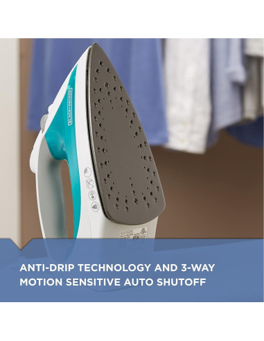 Plancha de Vapor BLACK+DECKER IR05X 0.88 kg Verde Azulado