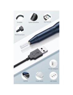 Taladro de Uñas Eléctrico OVX 20000RPM Portátil Gris 2