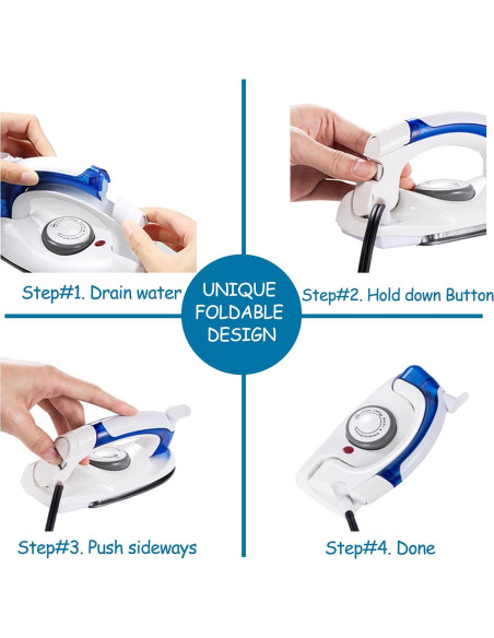 Plancha de Viaje DenniesCare Portátil 700W Suela Antiadherente