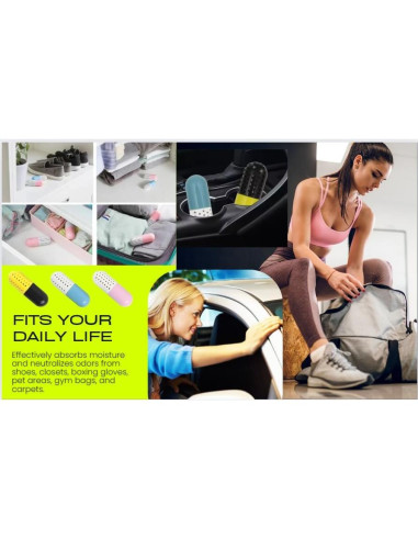 6 Pastillas Desodorantes para Zapatos Odor Shield - Absorbentes