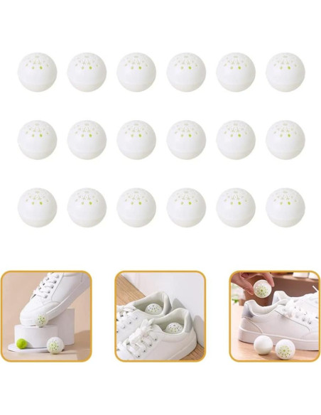 18 Bolas Desodorantes BESPORTBLE 4 cm para Zapatillas y Armarios