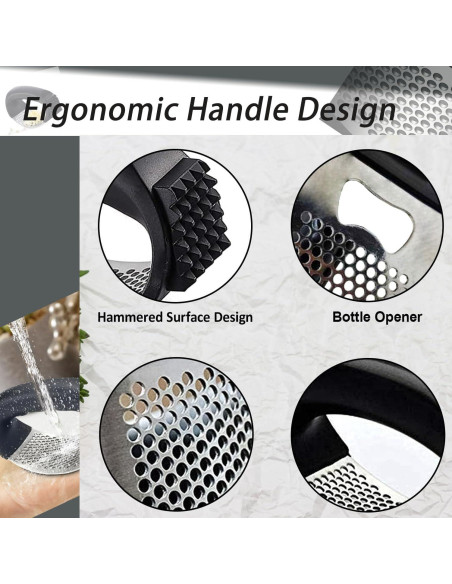 Prensa de Ajo Acero Inoxidable Aetomtins Mango Ergonómico