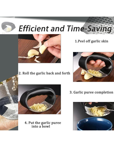 Prensa de Ajo Acero Inoxidable Aetomtins Mango Ergonómico