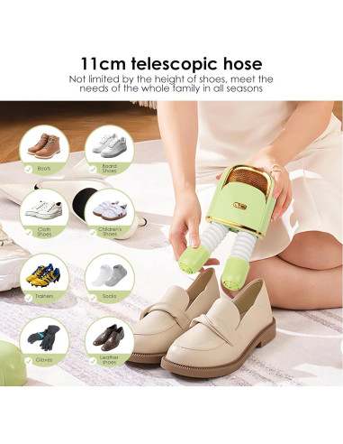 Secador de Botas Portátil XSMNER, Calentador 55C, Verde