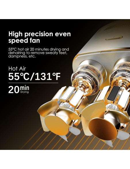 Secador de Botas Portátil XSMNER, Calentador 55C, Verde