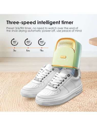 Secador de Botas Portátil XSMNER, Calentador 55C, Verde