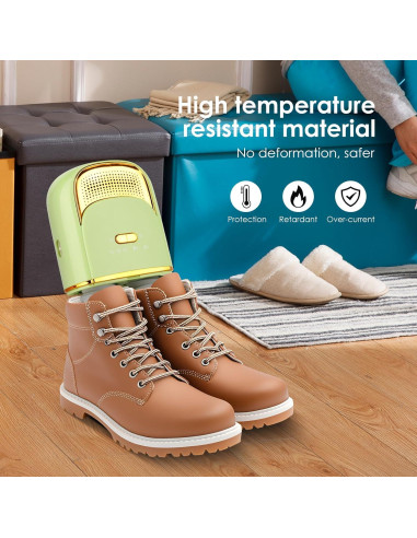 Secador de Botas Portátil XSMNER, Calentador 55C, Verde