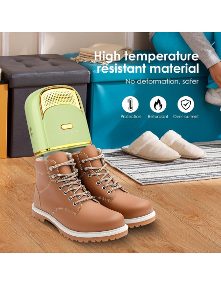 Secador de Botas Portátil XSMNER, Calentador 55C, Verde