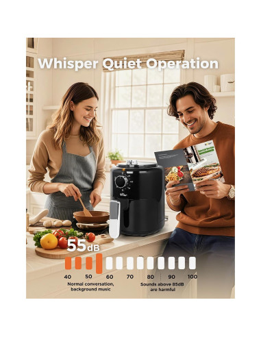 Freidora de Aire Bear 2.1 QT Compacta con Control de Temperatura