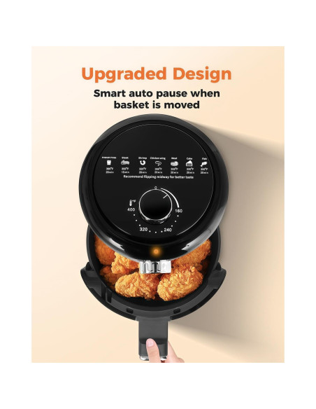 Freidora de Aire Bear 2.1 QT Compacta con Control de Temperatura