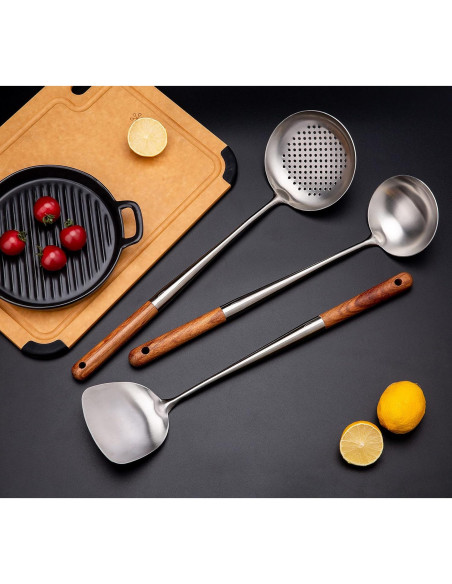 Cucharón colador ranurado FJNATINH acero inoxidable 304