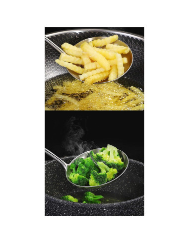 Cucharón colador ranurado FJNATINH acero inoxidable 304