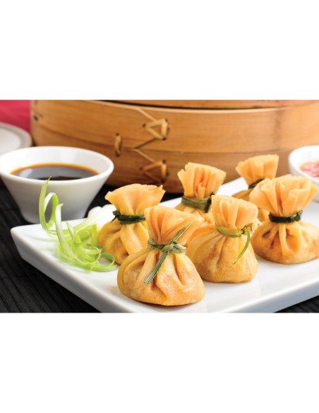 Colador Araña Acero Inoxidable Helen 17,78 cm Mango Bambú