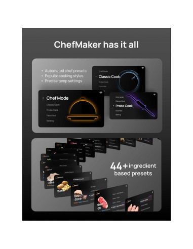 Freidora de aire Dreo ChefMaker 6 QT, Cocción inteligente