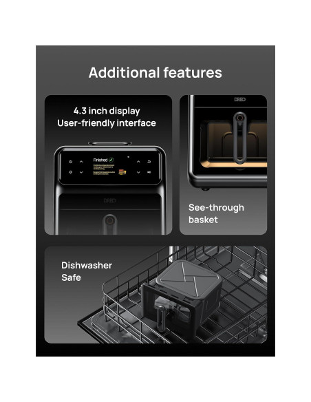 Freidora de aire Dreo ChefMaker 6 QT, Cocción inteligente