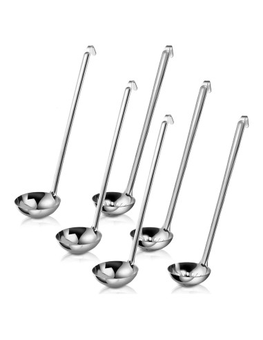Juego de 6 cucharones de acero inoxidable Aiofaervy 25,4 cm