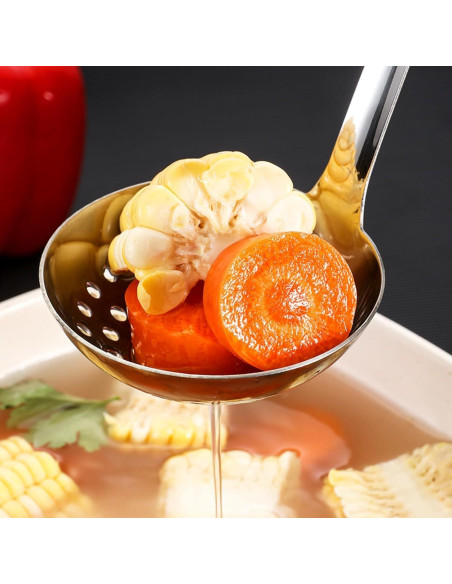 Juego de 6 cucharones de acero inoxidable Aiofaervy 25,4 cm Juego de 6 cucharones de acero inoxidable Aiofaervy 25,4 cm