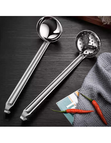 Juego de 6 cucharones de acero inoxidable Aiofaervy 25,4 cm