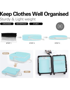 Cubos de Compresión TYYCUDK 5 Piezas Azul Impermeables 2