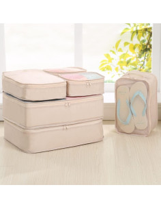 Cubos de Empaque de Viaje JJ POWER - 5 Piezas + Bolsa Zapatos 2