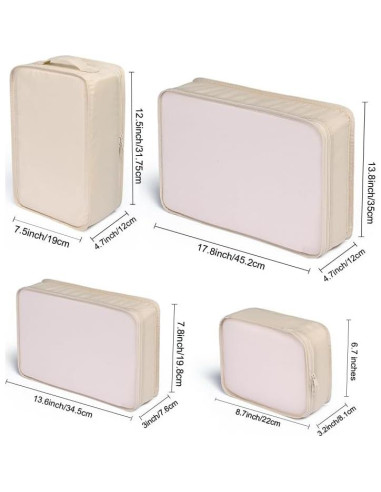 Cubos de Empaque de Viaje JJ POWER - 5 Piezas + Bolsa Zapatos