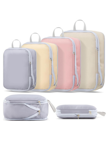 Paquete de 4 Cubos de Compresión Clysee para Maletas