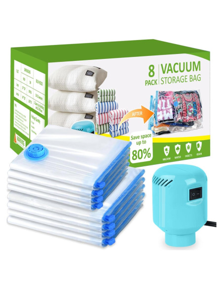 Bolsas de Sellado al Vacío Morecoo 8 Piezas Jumbo y Grandes Bolsas de Sellado al Vacío Morecoo 8 Piezas Jumbo y Grandes