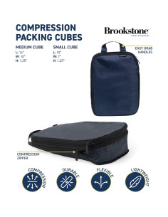Conjunto de Cubos de Compresión Brookstone 2 Piezas Azul 2
