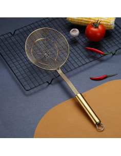 Colador Araña Dorado Kyraton de Acero Inoxidable 158g 2