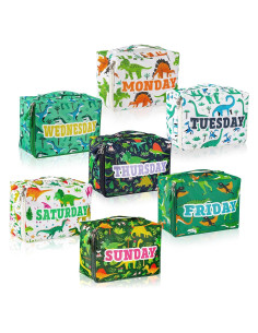 Cubos de Empaque para Viaje Niños Paterr 7 Pcs Dinosaurio