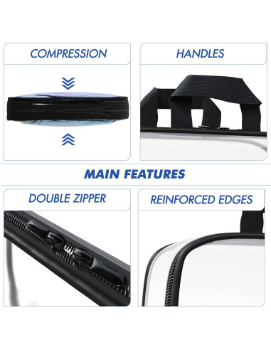 Set de 3 Cubos de Compresión Olanmark PVC Negro