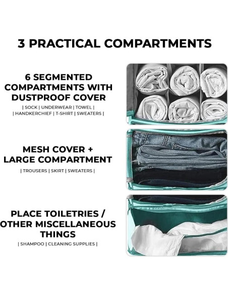 Organizador de Equipaje Colgante Artos Turquesa 22.68 kg