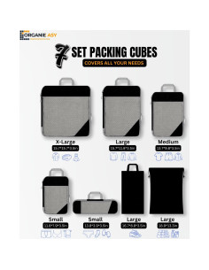Juego de 7 Cubos de Compresión ORGANIEASY para Viaje 2