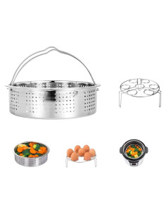 Cesta de Vapor Acero Inoxidable HapWay 19,99 cm 8 Cuartos