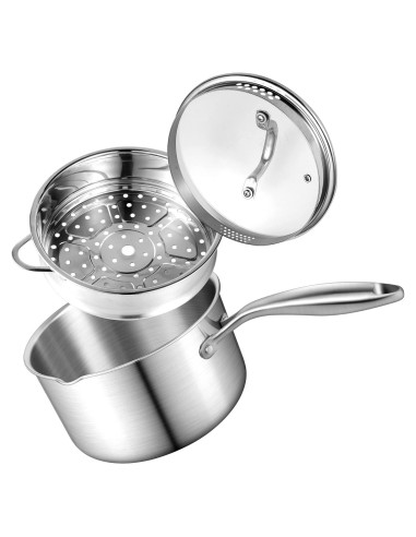 Cacerola de Acero Inoxidable Buttermelt 1.5L con Vaporera