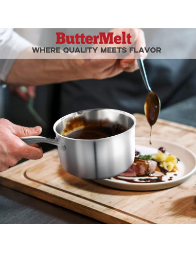 Cacerola de Acero Inoxidable Buttermelt 1.5L con Vaporera